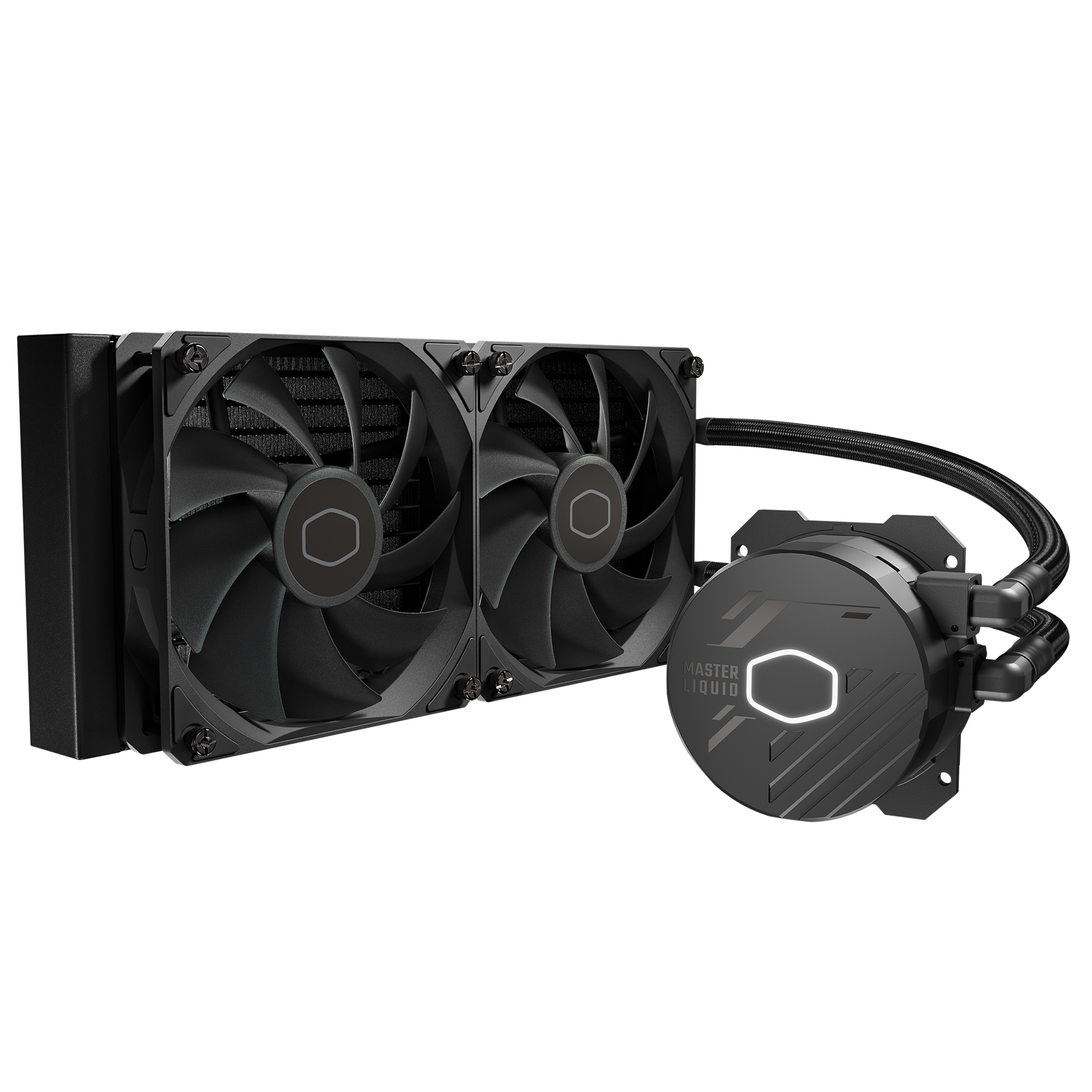 Cooler Master MasterLiquid 240L Core - Sistema di raffreddamento a liquido del processore - (per: LGA1156, AM2, AM2+, AM3, LGA1155, AM3+, FM1, FM2, LGA1150, FM2+, LGA1151, AM4, LGA1200, LGA1700, AM5) - 120 mm - nero