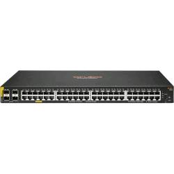 HPE Aruba 6000 48G Class4 PoE 4SFP 370W Switch - Switch - gestito - 48 x 10/100/1000 (PoE+) + 4 x Gigabit SFP - flusso d'aria da laterale a laterale - montabile su rack - PoE (370 W)