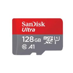 SanDisk Ultra - Scheda di memoria flash (adattatore da microSDXC a SD in dotazione) - 128 GB - Class 10 - UHS-I microSDXC