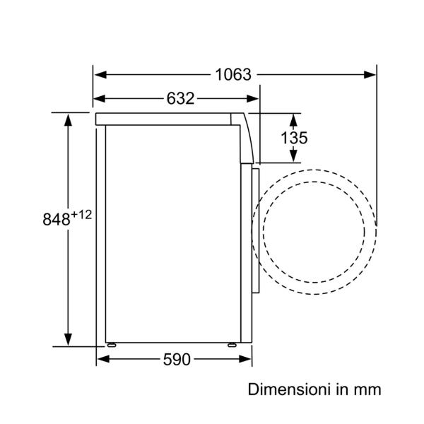 Bosch lavatrice, a libera installazione, 8 kg., classe …