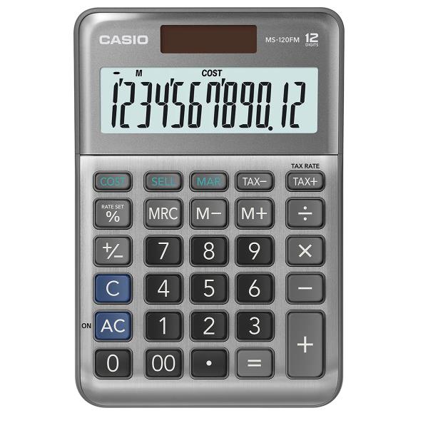 Casio - CALCOLATRICE DA TAVOLO MS-120FM-WA-EP