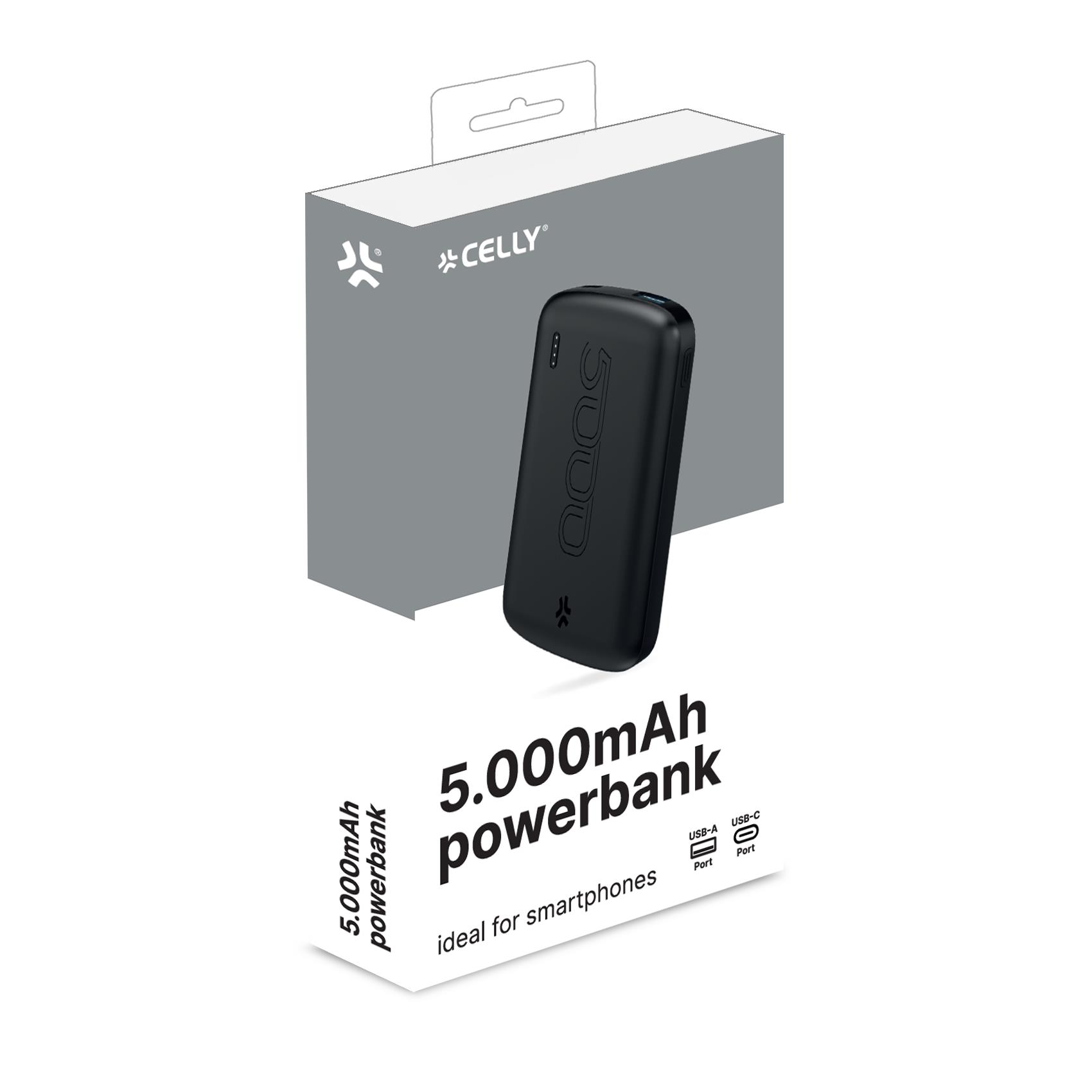 Celly PC2PB5000BK - 5.000mAh Powerbank PROCOMPACT2
