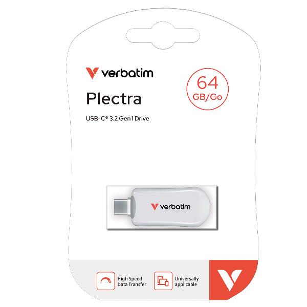 Verbatim USB - C PLECTRA white 64GB
