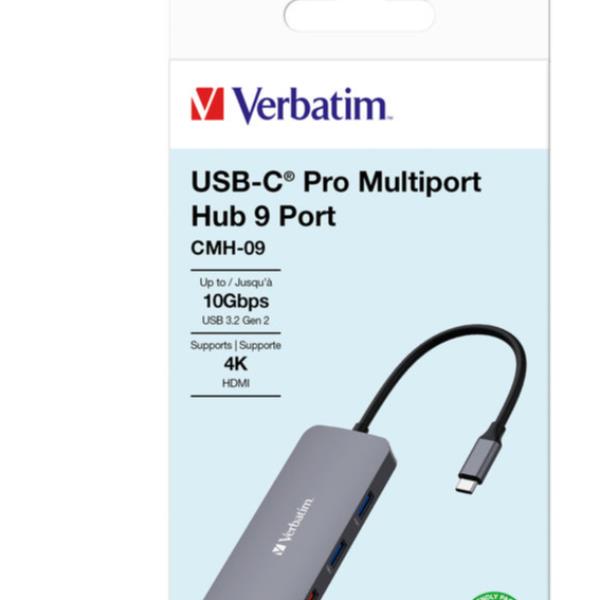 Verbatim USB C Pro MULTIPORT HUB 9 IN …