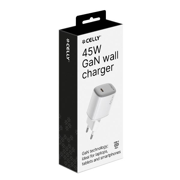 Celly 45W GaN Wall Charger UPTC COLLECTION