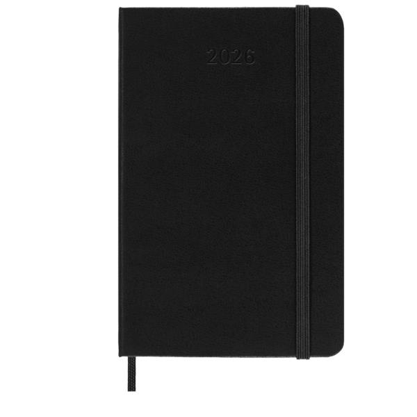 Moleskine AGENDA GIORNALIERA 2026 NERO COPERTINA RIGIDA POCKET