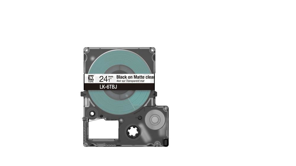 Epson LabelWorks LK-6TBJ - Black on matte clear …