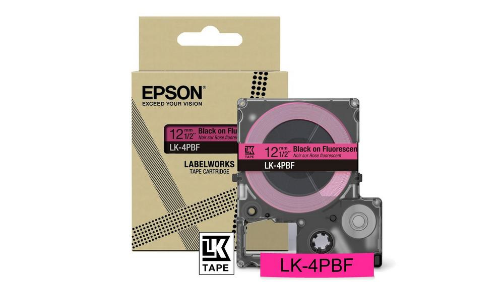 Epson LabelWorks LK-4PBF - Black on fluorescent - …