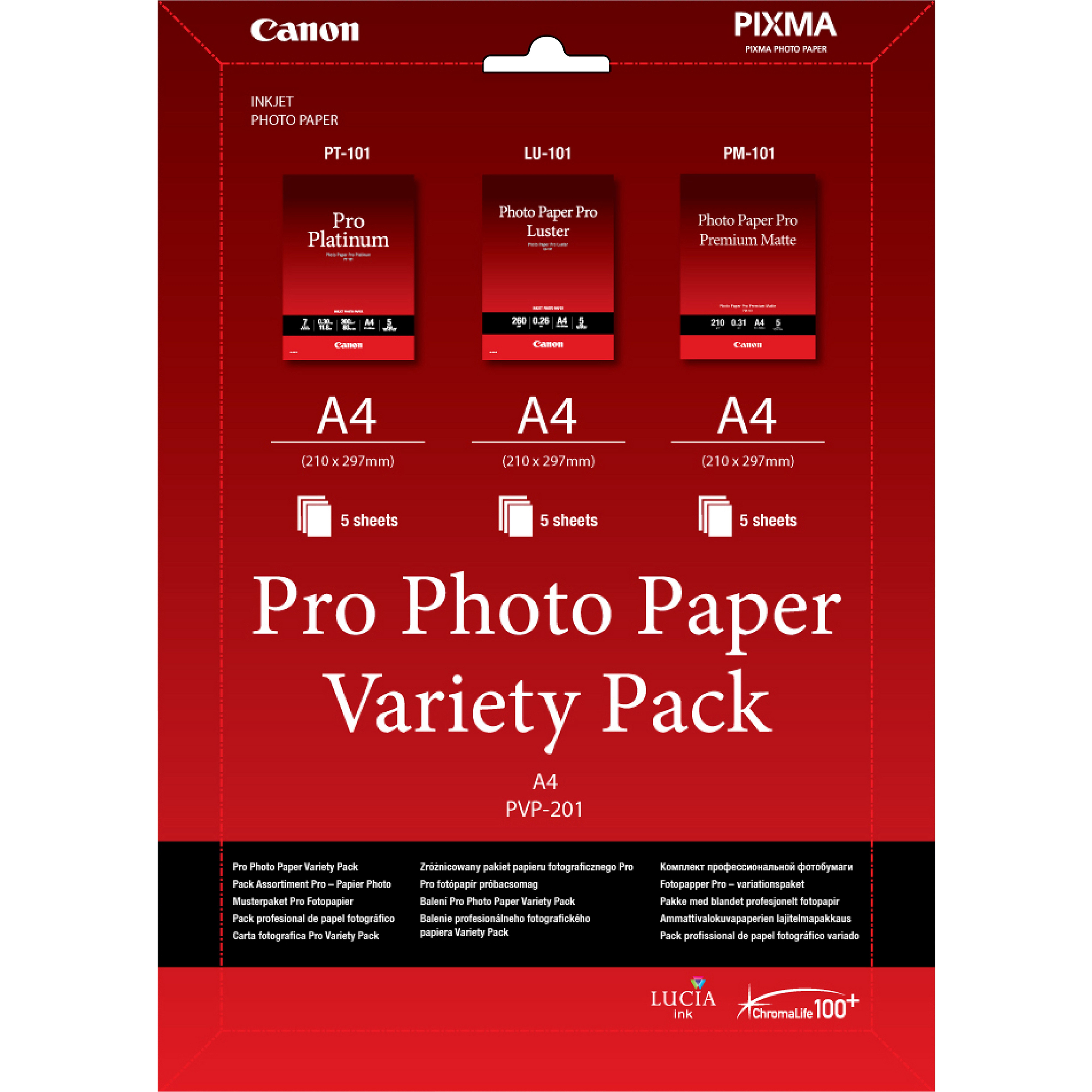 Canon Pro Variety Pack PVP-201 - A4 (210 …