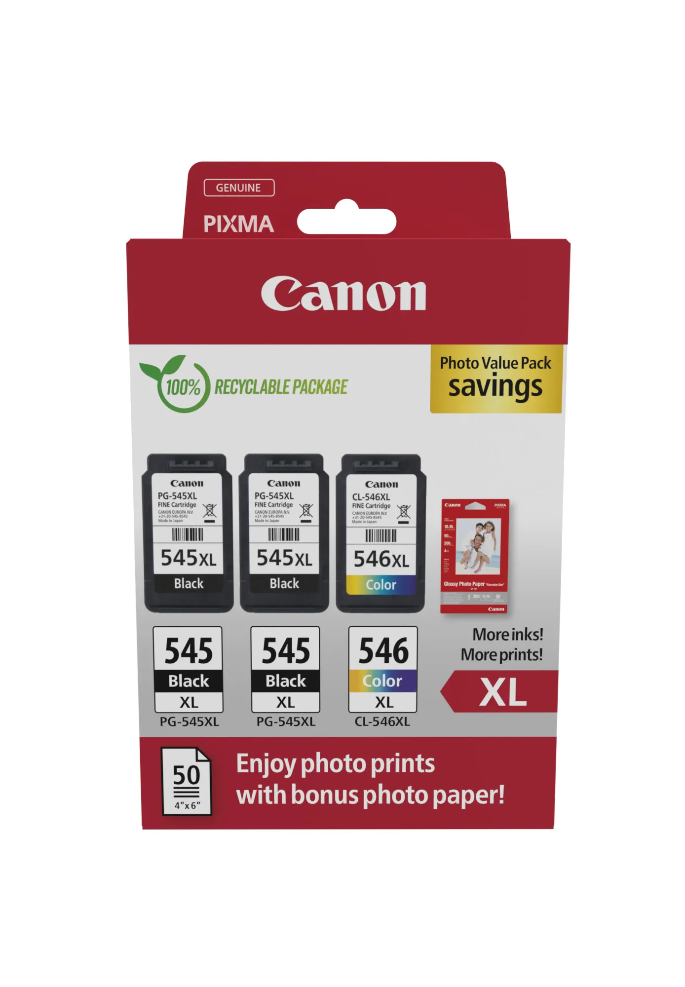 Canon PG-545 XL/CL-546XL Photo Value Pack - Confezione …