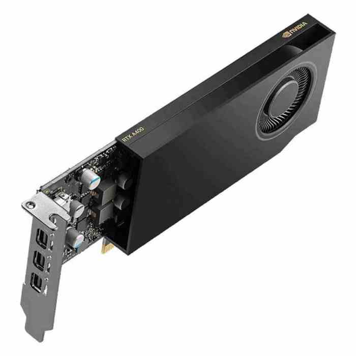 NVIDIA RTX A400 - Scheda grafica - RTX A400 - 4 GB GDDR6 - PCIe 4.0 x8 profilo basso - 4 x Mini DisplayPort