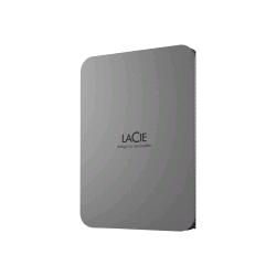 LaCie Mobile Drive Secure STLR2000400 - HDD - crittografato - 2 TB - esterno (portatile) - USB 3.2 Gen 1 (USB-C connettore) - Self-Encrypting Drive (SED) - grigio spazio - con 3 anni Seagate Recupero dei dati di salvataggio