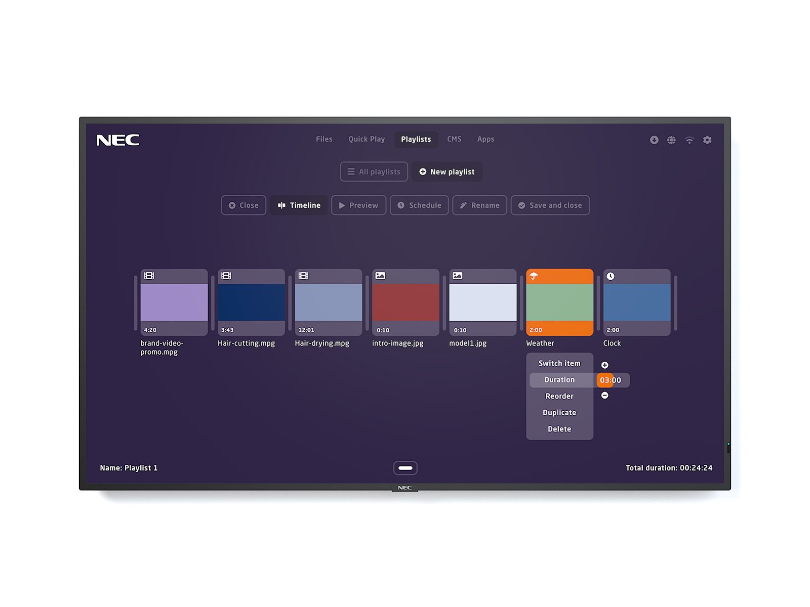 NEC MultiSync ME431-MPi4, Pannello piatto per segnaletica digitale, …