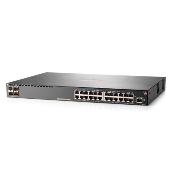 HPE Aruba 2930F 24G PoE+ 4SFP+ TAA - Switch - L3 - gestito - 24 x 10/100/1000 (PoE+) + 4 x 1 Gigabit / 10 Gigabit SFP+ (uplink) - montabile su rack - PoE+ (370 W) - Compatibile TAA