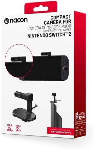 Switch 2 Nacon Webcam 1080P Black - <p>Camera Full HD con risoluzione 1920x1080 a 30 FPS</p><p>Disegnato per la modalit&agrave; portatile e si collega alla porta USB-C posizionata nella parte superiore della console</p><p>Regolazione automatica della luminosit&agrave; e dei colori per rendere le immagini ancora pi&ugrave; nitide.</p>