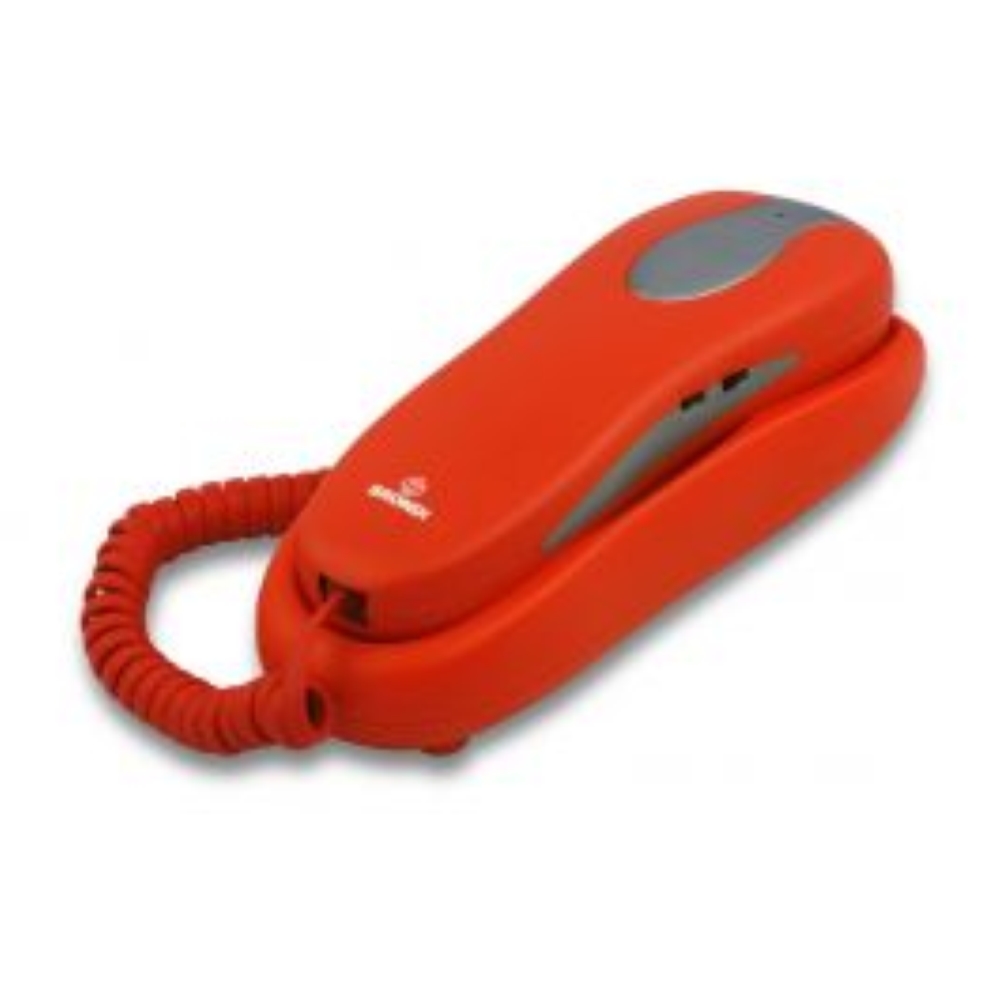 Telefono Brondi Nemo Rosso - <ul> <li>Telefono corded compatto con tastiera integrata nel microtelefono</li> <li>Ripetizione ultimo numero selezionato</li> <li>Volume di suoneria di ascolto regolabile</li> <li>Installabile anche a muro</li></ul>