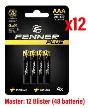 Fenner Batterie MiniStilo AAA Alcalina FN-LR03 1Cnf/4pz - <div>Le batterie AAA Fenner sono progettate per offrire potenza affidabile, lunga durata e prestazioni eccellenti in un formato compatto e leggero. Con una capacit&agrave; di 1000 milliampere/ora, queste batterie rappresentano la soluzione ideale per alimentare dispositivi di uso quotidiano come telecomandi, mouse e tastiere wireless, bilance digitali, torce tascabili, giocattoli e piccoli apparecchi elettronici.</div><div>&nbsp;</div><di