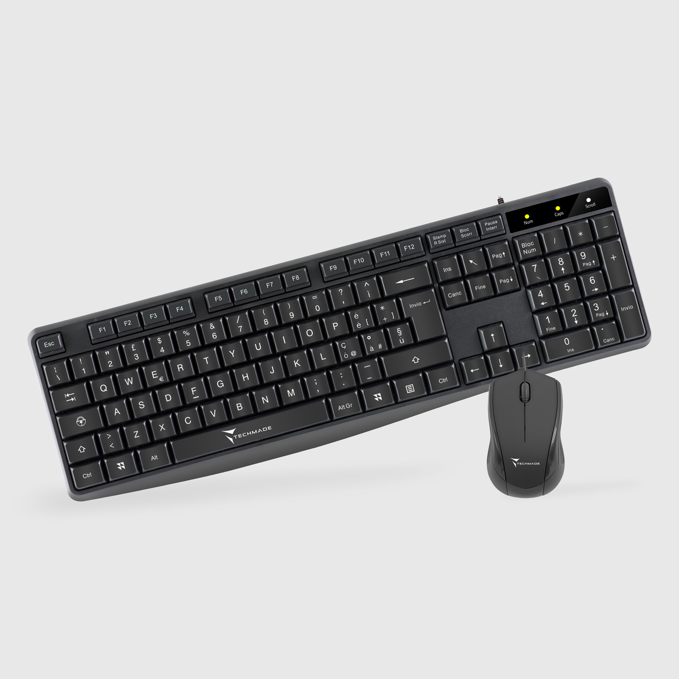 Techmade Kit Tastiera + Mouse Con Filo TM-KM002 Black