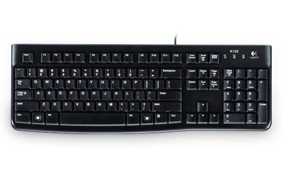 TASTIERA K120 LOG OEM BLACK USB SLIM