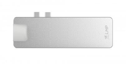 DOCKING TYPE C 8P COMPACT SILVER 2 USB-2USB-C-GYGABIT-HDMI-MINIDP SL