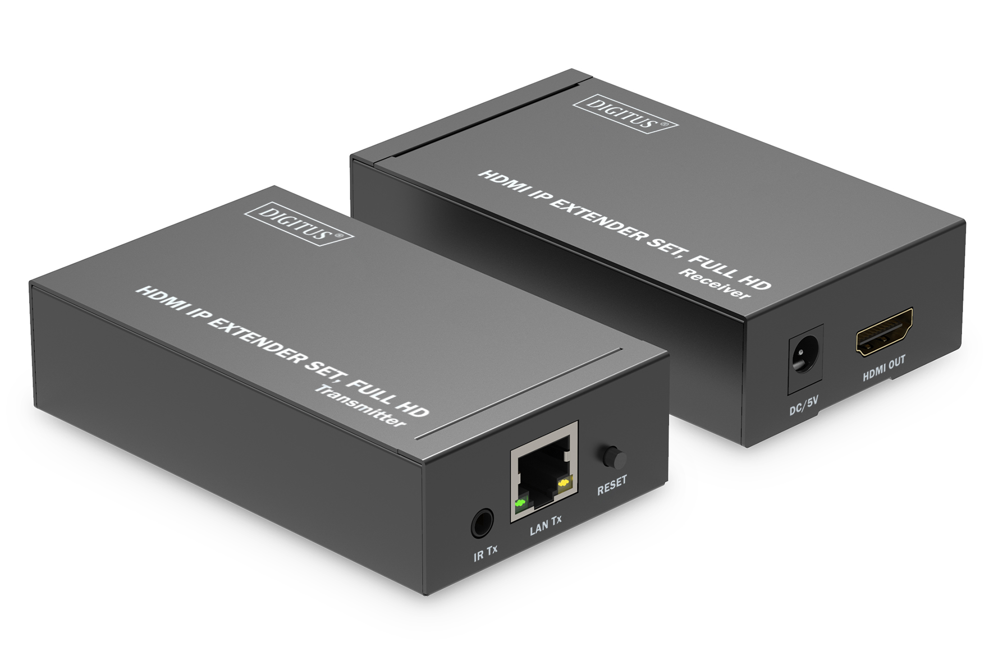 EXTENDER HDMI TRAMITE CAVO RETE CAT 5/6 FINO 120MT INFRAROSSO TX+RX