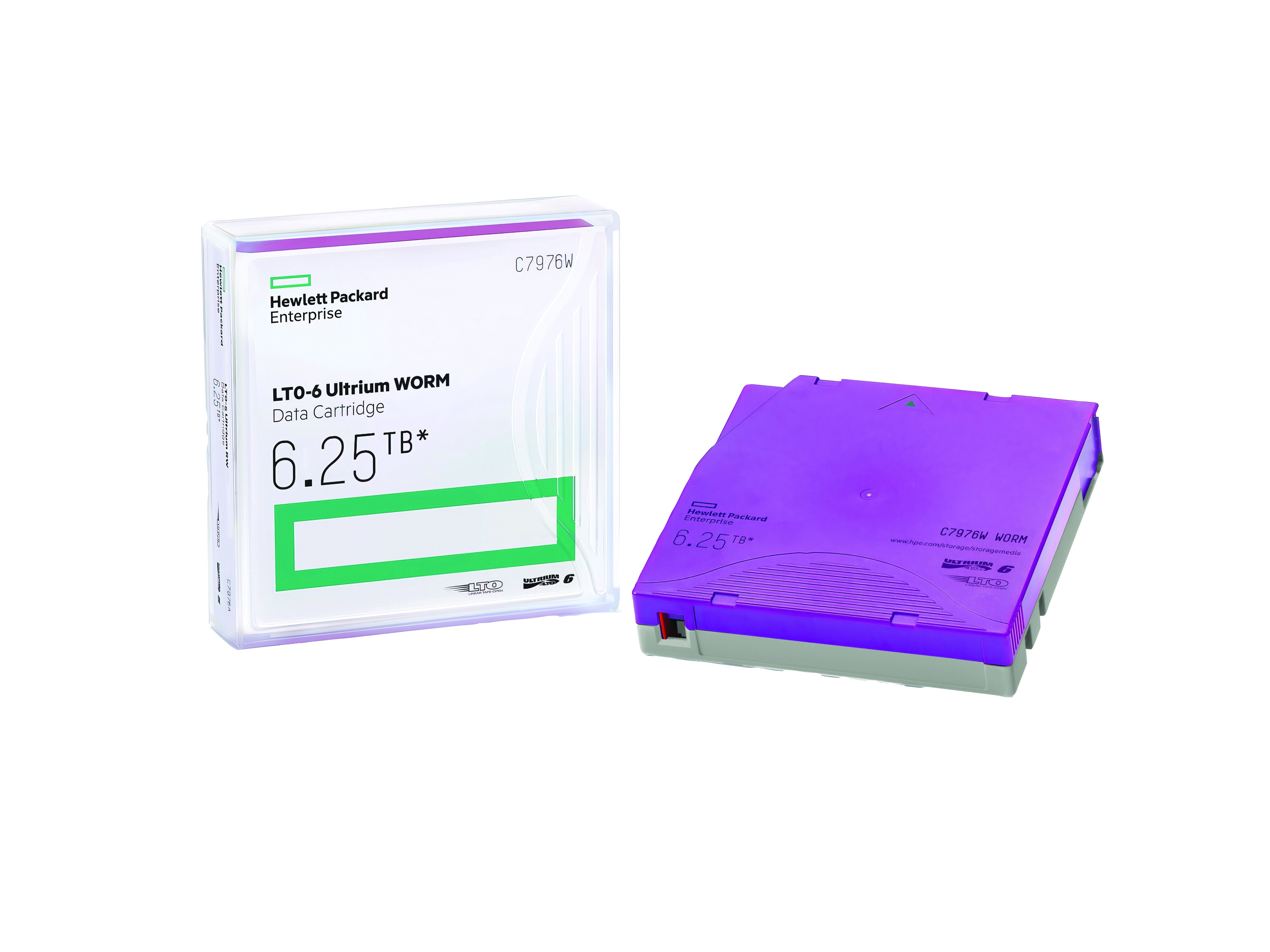 HPE - LTO Ultrium WORM 6 - 2.5 TB / 6.25 TB - etichette scrivibili - viola - per StorageWorks SAS Rack-Mount Kit