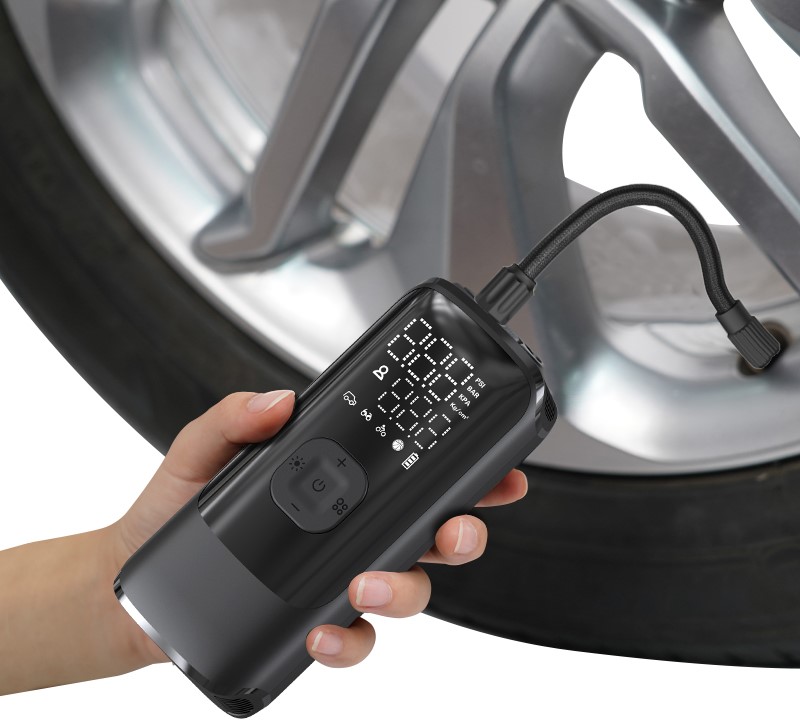 POWER BANK 4000MAH USBC CON AIR COMPRESSOR LED DISPLAY