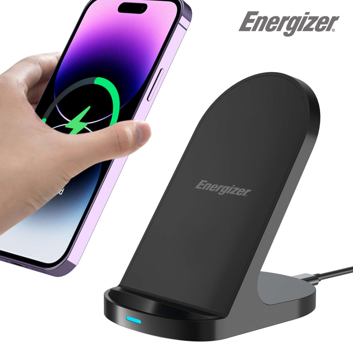 CARICATORE WIRELESS ENERGIZER STAND NERO