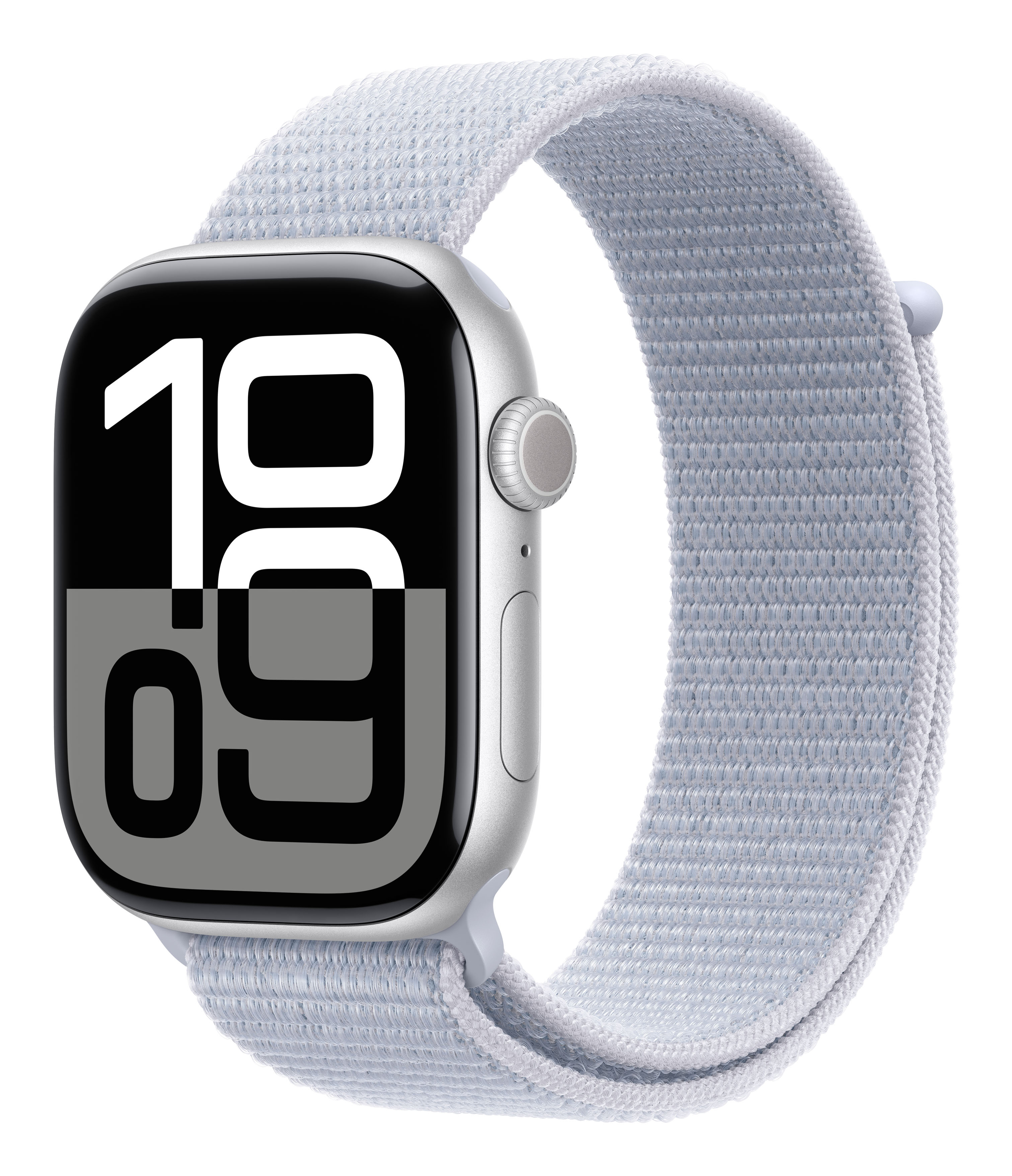 WATCH 10 46MM ALLUM.SILVER CINT. SPORT LOOP BLU NUVOLA