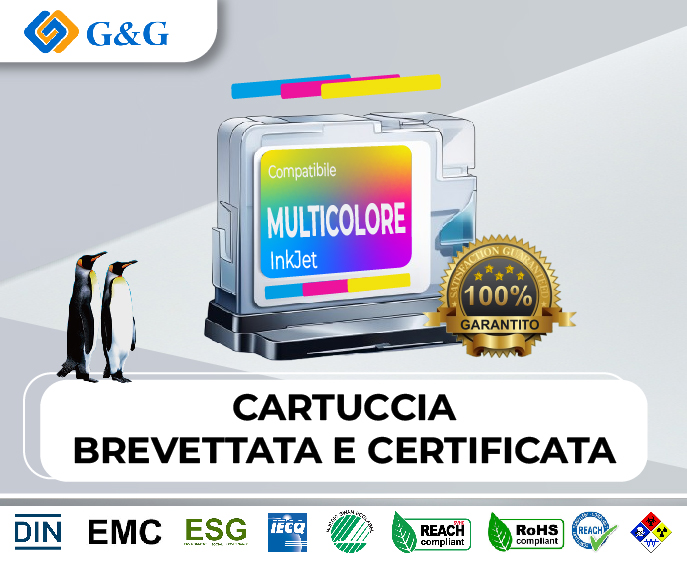 INK G&G HP 305XXL CMY 450 PAG RIGENERATO INK LEVEL