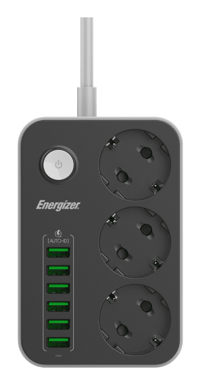 PRESA MULTIPLA ENERGIZER 3 SCHUKO + 6 USB …