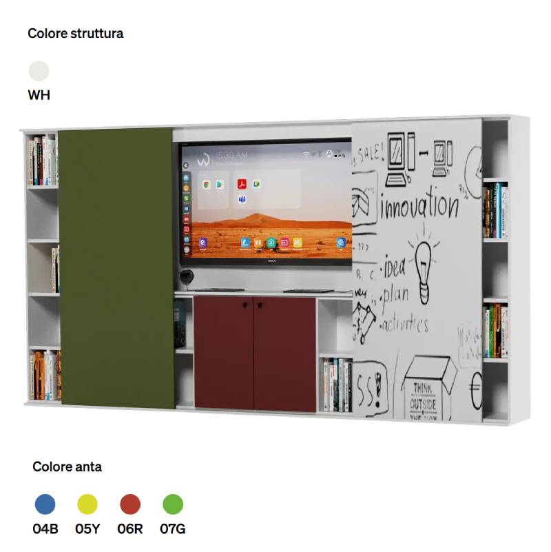 LIBRERIA MULTIMEDIALE CON MODULI DI RICARICA 360X50 X …