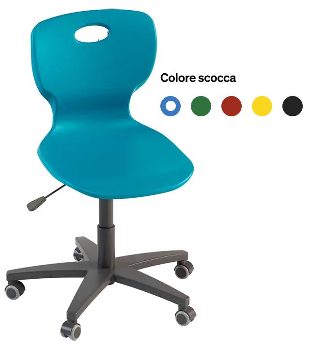 SEDIA REGOLABILE 42,5X46H 61/87CM TUBOLARE D'ACCIAIO POGGIAPIEDI