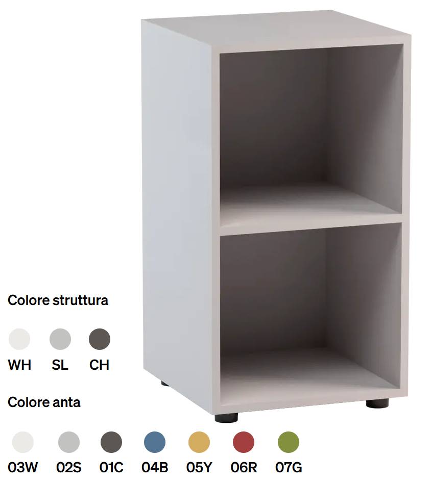 LOCKER A GIORNO 2 VANI IN NOBILIATO BIANCO …