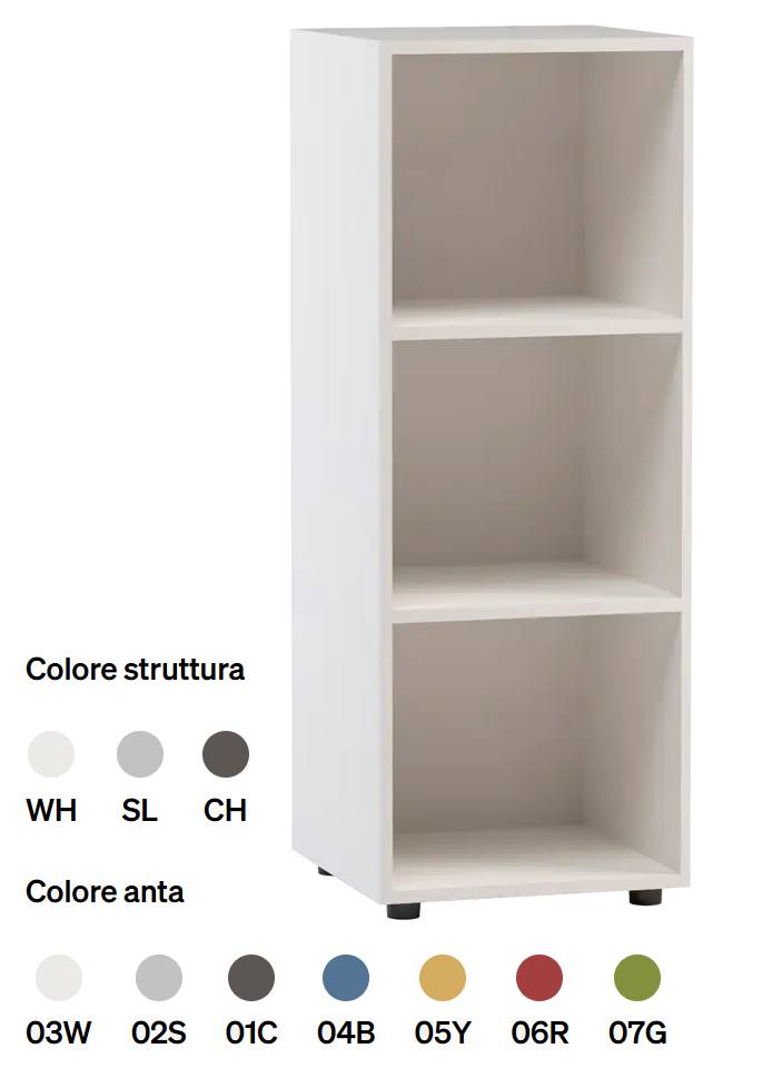 LOCKER A GIORNO 3 VANI IN NOBILIATO BIANCO …
