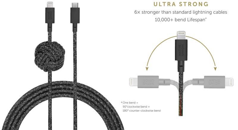 NIGHT CABLE-KV-C-LIGHTNING-COSMOSBL USB-C TO LIGHTNING