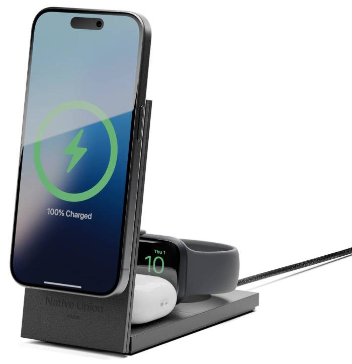 BASE WIRELESS 15W IPHONE/AIRPO INT. APPLE WATCH RISE …