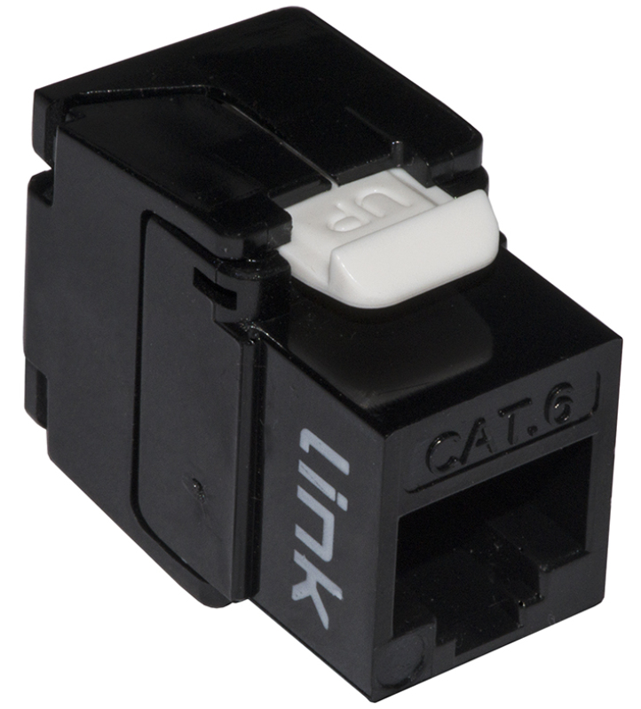 KEYSTONE UTP CAT.6 RJ45 NERO 180? TOOLESS CONTATTI DORATI 50 MICRON