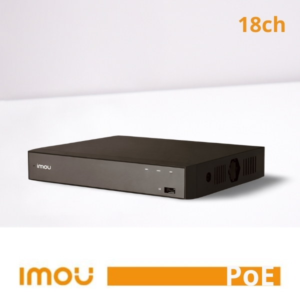 NVR 18CH IP 10MP H265 4K UHD BID VGA HDMI HD<16TB ONVIF RJ45