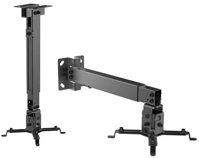 STAFFA PROIETTORE SOFFITTO E PAVIM. ROTAZIONE FORI MAX37CM