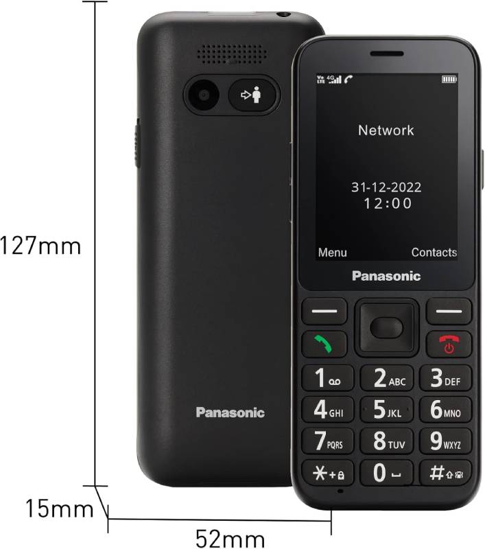 TELEFONO CELLULARE SENIOR 4G 2,4FUNZ SOS FOTOC 1,2MP NERO