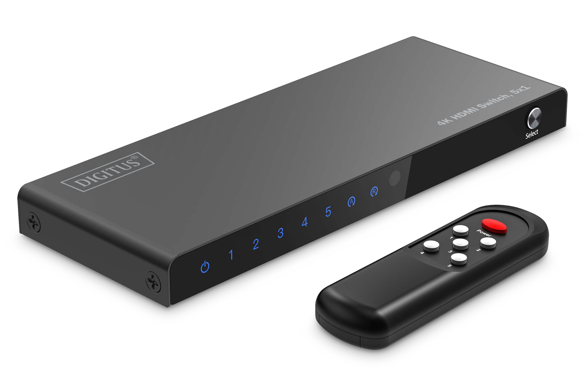 SWITCH HDMI 5 VIE 4K @60HZ CON TELECOMANDO