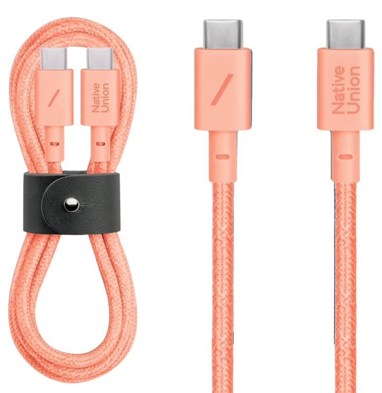 BELT CABLE-TYPE-C-C-APRICOT-1.2 USB-C TO USB-C APRICOT