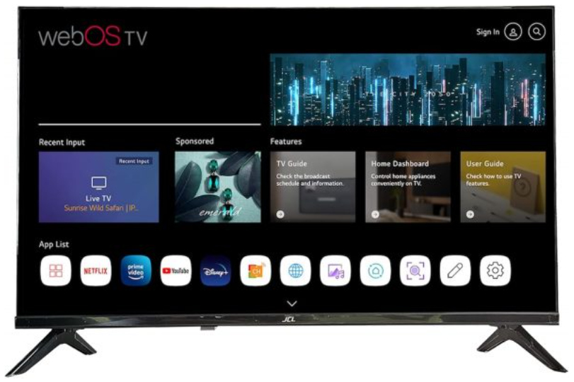TV 32 JCL HD LED DVBT2 SMART S2 WEBOS WIFI