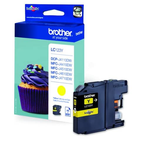 Brother - Cartuccia - Giallo - LC123Y- 600 …