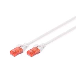 DIGITUS Professional - Cavo patch - RJ-45 (M) a RJ-45 (M) - 2 m - UTP - CAT 6e - senza alogeni, stampato, antiaggrovigliamento - bianco