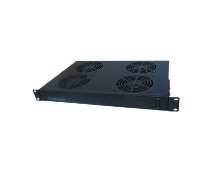CASSETTO VENTILANTE 19" - 4 VENTOLE 1U NERO …