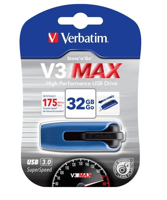 PEN DRIVE 32 GB V3 MAX STORE'N'GO USB3.0 (49806) BLU