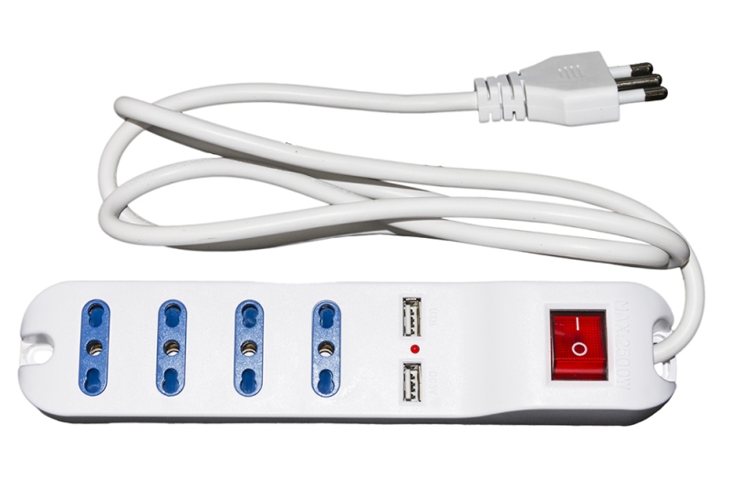 MULTIPRESA 4 POSTI + USB (LKMP04USB)