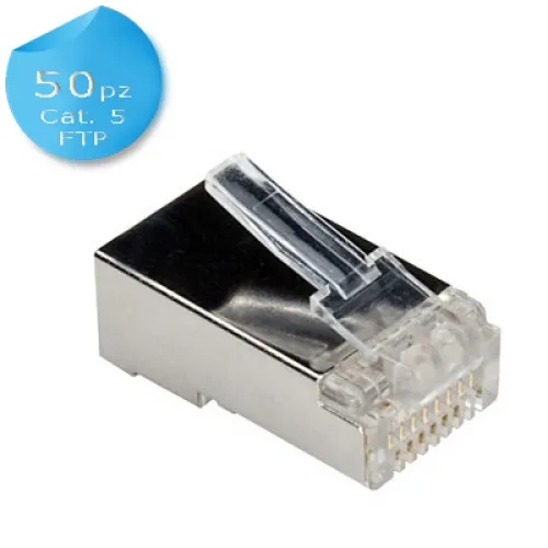 PLUG RETE RJ45 8P CAT.5 FTP 50PZ (CV-LAN-025)